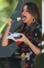 SOFIA VERGARA on the Set of Final Season of Modern Family in Los Angeles 10/08/2019