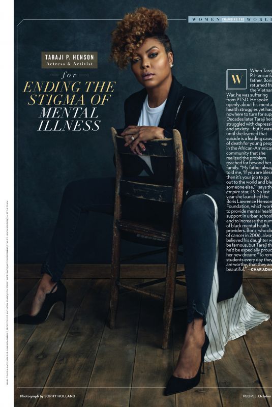 TARAJI P. HENSON in People Magazine, October 2019