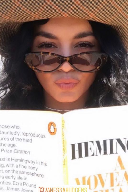 VANESSA HUDGENS Reading a Book - Instagram Photo 10/14/2019