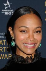 ZOE SALDANA at 2019 National Arts Awards in New York 10/21/2019