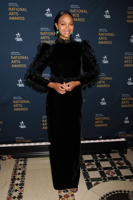 ZOE SALDANA at 2019 National Arts Awards in New York 10/21/2019 ...