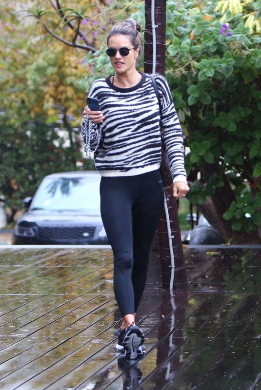 ALESSANDRA AMBROSIO Heading to a Gym in Los Angeles 11/20/2019