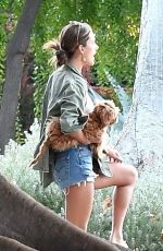 ALESSANDRA AMBROSIO in Shorts out in Santa Monica 11/17/2019
