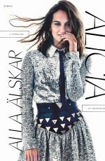 ALICIA VIKANDER in Elle Magazine, Sweden December 2019