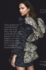 ALICIA VIKANDER in Elle Magazine, Sweden December 2019