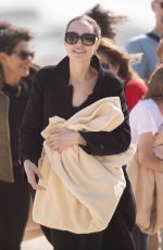 ANGELIAN AJOLIE Take a Break From Filming at a Beach in Fuerteventura 11/09/2019