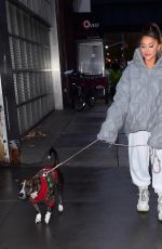 ARIANA GRANDE Out with Her Dog in New York 11/18/2019