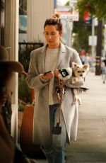 ASHLEY TISDALE in Ripped Denim Out for Coffee in Los Angeles 11/15/2019