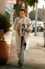 ASHLEY TISDALE in Ripped Denim Out for Coffee in Los Angeles 11/15/2019