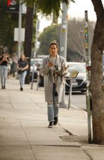 ASHLEY TISDALE in Ripped Denim Out for Coffee in Los Angeles 11/15/2019