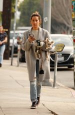 ASHLEY TISDALE in Ripped Denim Out for Coffee in Los Angeles 11/15/2019