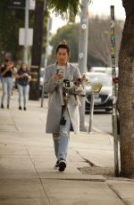 ASHLEY TISDALE in Ripped Denim Out for Coffee in Los Angeles 11/15/2019