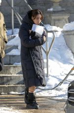 AUBREY PLAZA on the Set of Best Sellers in Montreal 11/26/2019