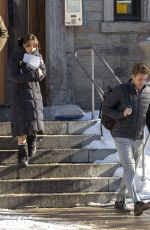AUBREY PLAZA on the Set of Best Sellers in Montreal 11/26/2019