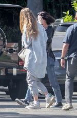 BELLA and GIGI HADID Arrives at Hailey Bieber