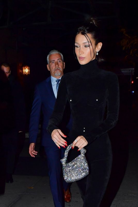 BELLA HADID Arrives at Cfda & Vogue Fashion Fund Awards in New York 11/04/2019