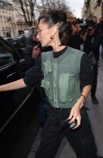 BELLA HADID Arrives at Her Hotel in Paris 11/14/2019