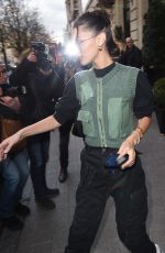 BELLA HADID Arrives at Her Hotel in Paris 11/14/2019