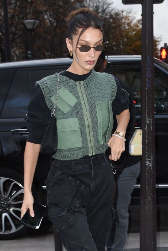 BELLA HADID Arrives at Her Hotel in Paris 11/14/2019