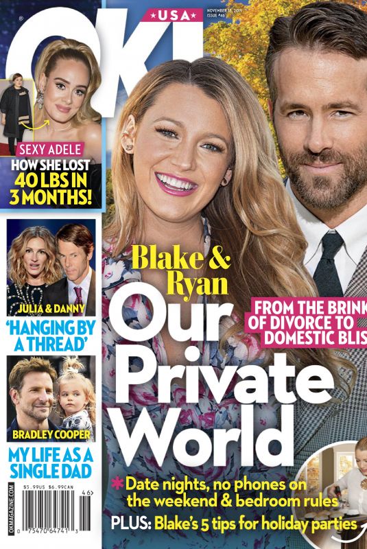 BLAKE LIVELY and Ryan Reynolds in Ok! Magazine, November 2019
