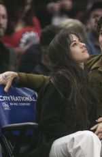 CAMILA CABELLO and Shawn Mendes at L A Clippers vs Toronto Raptors Game in Los Angeles 11/11/2019