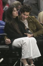 CAMILA CABELLO and Shawn Mendes at L A Clippers vs Toronto Raptors Game in Los Angeles 11/11/2019