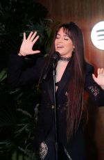 CAMILA CABELLO at Celebration for Artists Hosted by Spotify in West Hollywood 11/20/2019