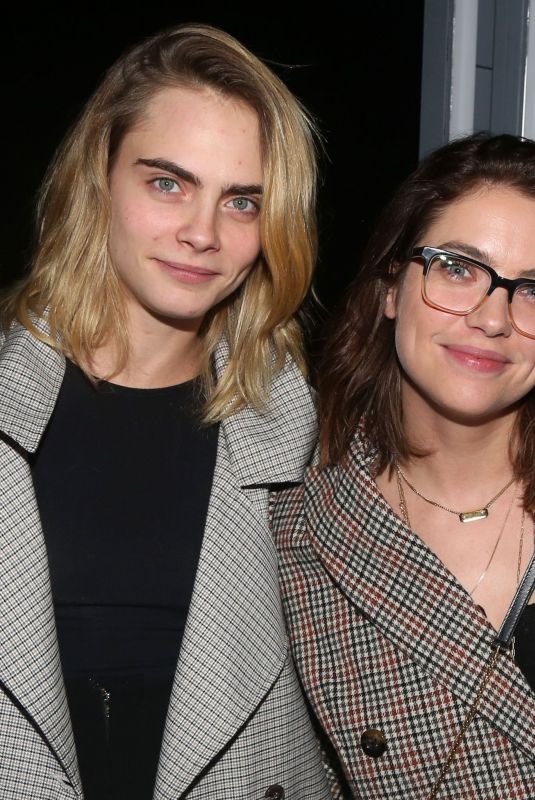 CARA DELEVINGNE and ASHLEY BENSON on the Backstage of New Alanis Morissette Musical Jagged Little Pill 11/20/2019