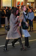 CARA DELEVINGNE and ASHLEY BENSON Take a Break of Broadway Show in New York 11/21/2019