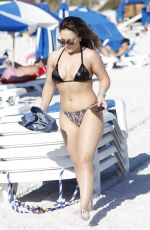 CARMEN VALENTINA in Bikini at a Beach in Miami 10/31/2019