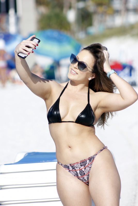 CARMEN VALENTINA in Bikini at a Beach in Miami 10/31/2019