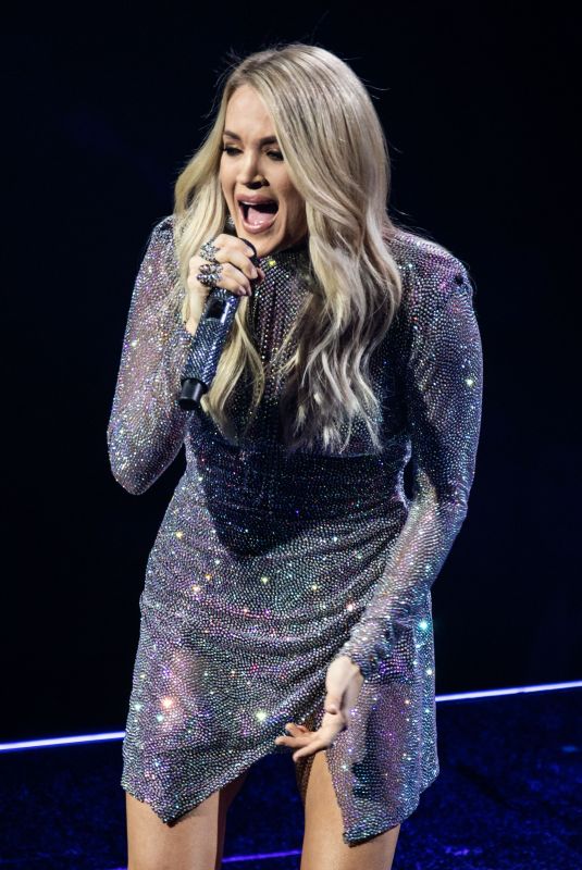 CARRIE UNDERWOOD Performs at Little Caesars Arena in Detroit 10/31/2019