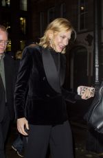 CATE BLANCHETT Leaves Fayre of St. James Christmas Carol Concert in London 11/26/2019