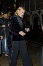 CATE BLANCHETT Leaves Fayre of St. James Christmas Carol Concert in London 11/26/2019