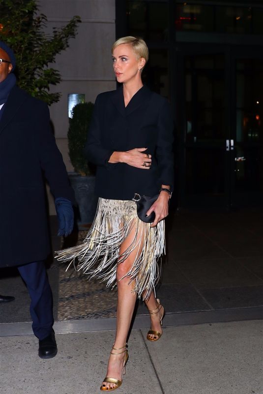 CHARLIZE THERON Heading to an Event in New York 11/12/2019