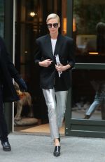 CHARLIZE THERON Leaves Her Hotel in New York 11/12/2019