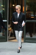 CHARLIZE THERON Leaves Her Hotel in New York 11/12/2019