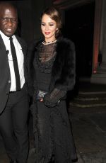 CHERYL COLE Leaves Freemasons Hall in Covent Garden 11/27/2019