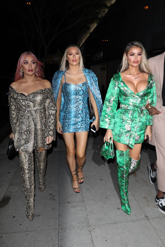 CHLOE, DEMI and FRANKIE SIMS at Bootsy Bellows in Los Angeles 11/13/2019
