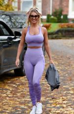 CHRISTINE MCGUINNESS in Tights Leaves Everybody Gym in Manchester 11/12/2019