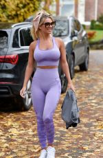 CHRISTINE MCGUINNESS in Tights Leaves Everybody Gym in Manchester 11/12/2019