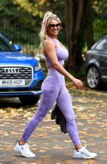 CHRISTINE MCGUINNESS in Tights Leaves Everybody Gym in Manchester 11/12/2019