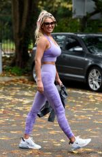 CHRISTINE MCGUINNESS in Tights Leaves Everybody Gym in Manchester 11/12/2019