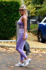 CHRISTINE MCGUINNESS in Tights Leaves Everybody Gym in Manchester 11/12/2019