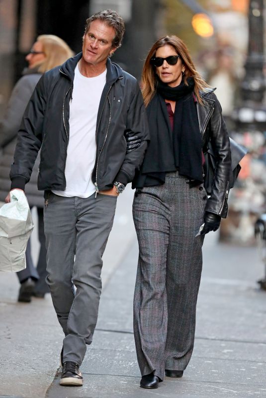 CINDY CRAWFORD and Rande Gerber Out in New York 11/26/2019