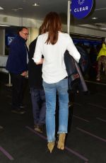 CINDY CRAWFORD in Denim at LAX Airport in Los Angeles 11/21/2019