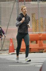 CLAIRE DANES Out Jogging in New York 11/05/2019