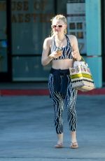DAKOTA FANNING in Tights Leaves a Gym in Los Angeles 11/09/2019