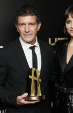 DAKOTA JOHNSON and Antonio Banderas at Hollywood Film Awards in Beverly Hills 11/03/2019