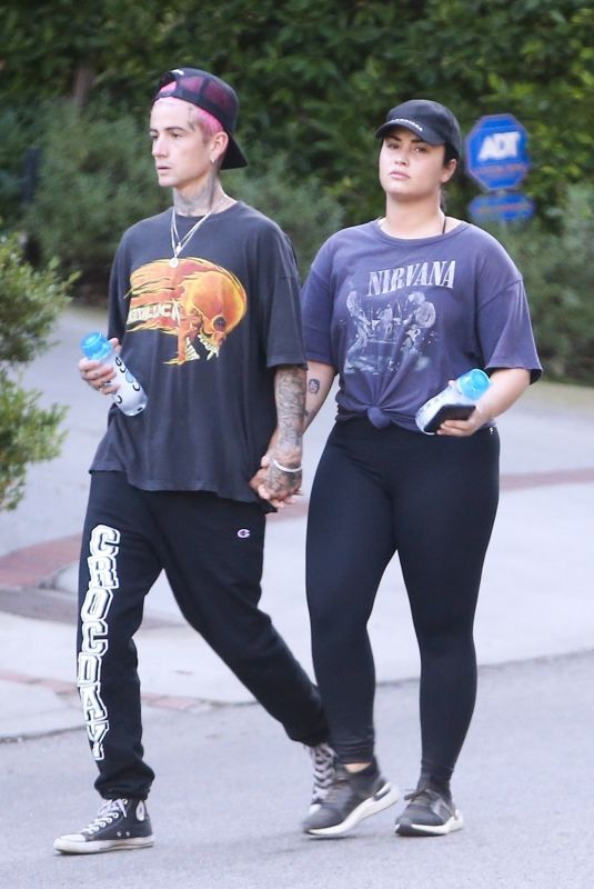 DEMI LOVATO and Austin Wilson Out Hikinig in Studio City 11/16/2019